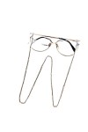 DUNSBY Chainette de Lunettes Chaînes de lunettes de soleil for femmes, chaînes de lunettes en cristal de perles, lanière Col
