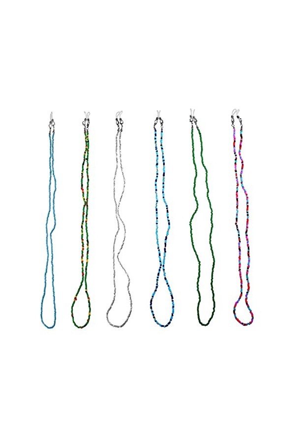 PLAFOPE 6 Pièces Cordon Collier De Lunettes Chaîne De Lunettes Pour Le Sport Collier Porte-lunettes Chaîne De Retenue De Lune