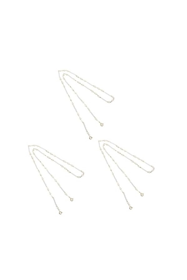 UPKOCH Masque Collier Visage M-Ask Titulaire Visage Couvrant Collier Sangle Visage Couverture Perle Chaîne Perle Déclaration 