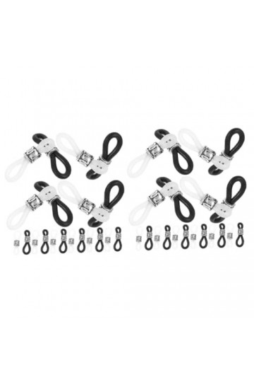 SEWACC 40 Pièces Boucle Antidérapante Pour Lunettes Chaîne Connecteurs DExtrémité De Lunettes Support De Lunettes Fin Lunett