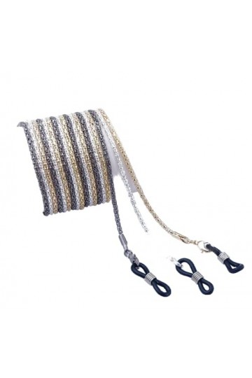 UPSTORE Lot de 3 chaînes de lunettes de soleil de 61 cm avec cordon de serrage antidérapant, sangle de cou pour lunettes de l