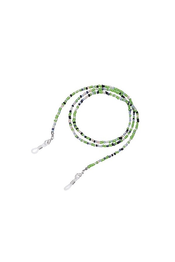 HczIon Chaîne Lunettes Chaîne De Lunettes À Perles 2 Pièces Support Antidérapant Pour Lunettes Cordon De Lunettes De Soleil,E