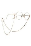 HOOENG Longe de Lunettes chaînes de Lunettes for Femmes chaînes de Masque en Forme de Coeur en métal chaînes élégantes Lunett