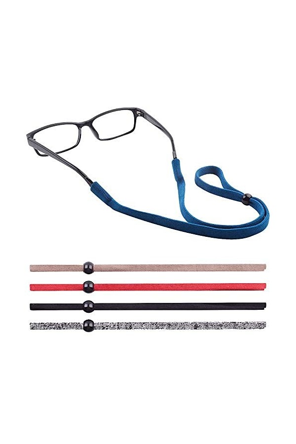 Aylifu Cordon de Lunettes, 5pcs Corde à Lunettes Réglable en Nylon Chaîne De Lunettes Attache Lunettes Sangles pour homme fem