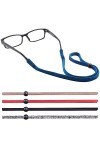 Aylifu Cordon de Lunettes, 5pcs Corde à Lunettes Réglable en Nylon Chaîne De Lunettes Attache Lunettes Sangles pour homme fem