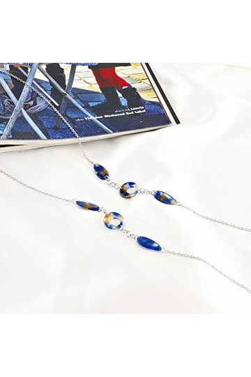 Gresunny cordon lunettes femme 2pcs chaîne de lunettes cordon de lunettes en perles anti-perte sangle de retenue de lunettes 