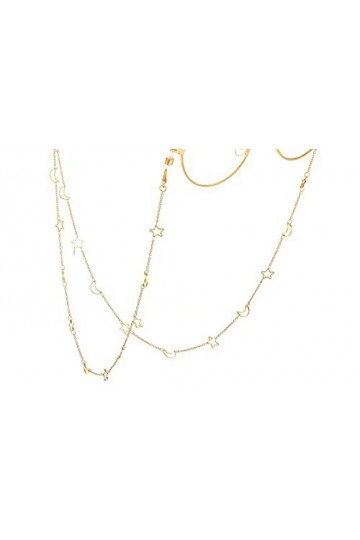 Chaînes de Lunettes de Sangle for Femmes Chaînes de Masque détoile et de Lune en métal Cordon de Lunettes élégant Convient p