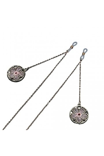 HOOENG Longe de Lunettes chaînes de Lunettes for Femmes Rose tressé Accessoire en Forme de Fleur Cordon de Lunettes élégant S