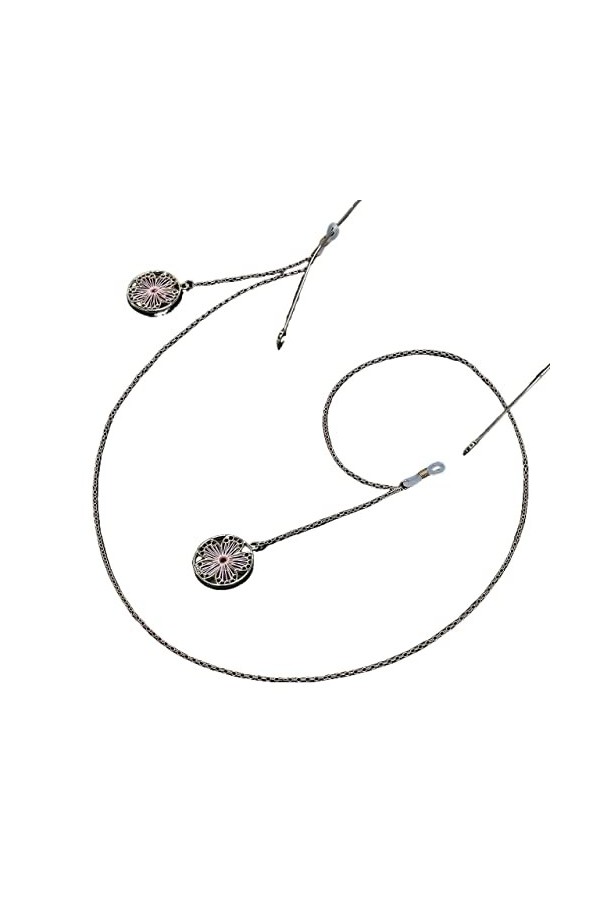 HOOENG Longe de Lunettes chaînes de Lunettes for Femmes Rose tressé Accessoire en Forme de Fleur Cordon de Lunettes élégant S