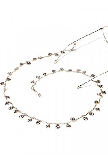 HOOENG Lunettes Lunettes chaînes for Femmes métal Sourire-Forme Pendentif Cou chaîne Mode Cordon Porte-Lunettes chaînes