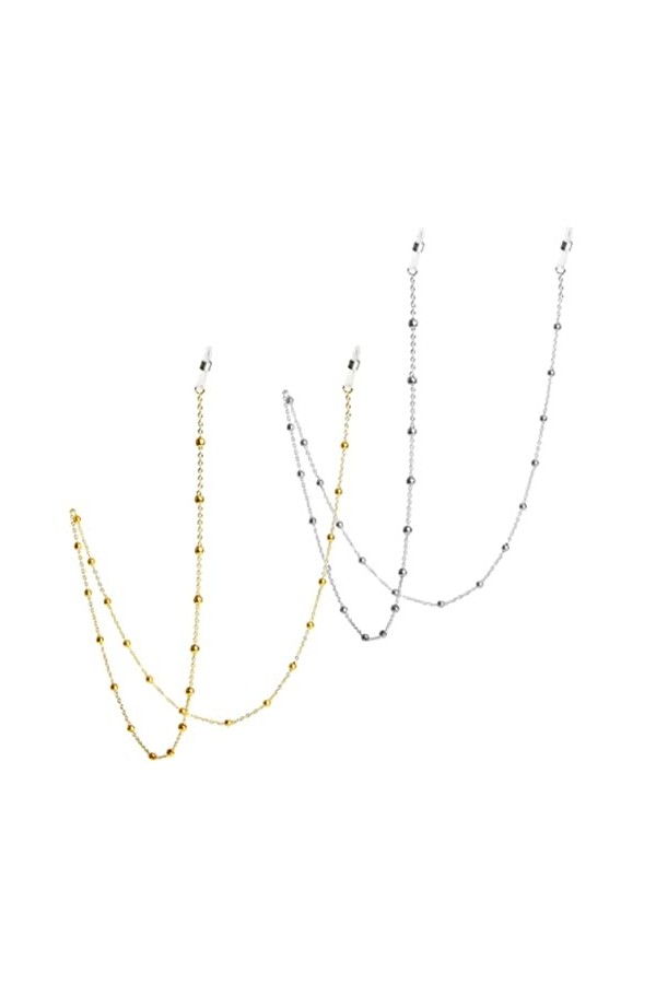 HAPINARY 2 Pièces Chaîne De Lunettes Sangle De Lunettes Pour Femmes Cordon De Lunettes De Soleil De Mode Pour Femmes Lunettes