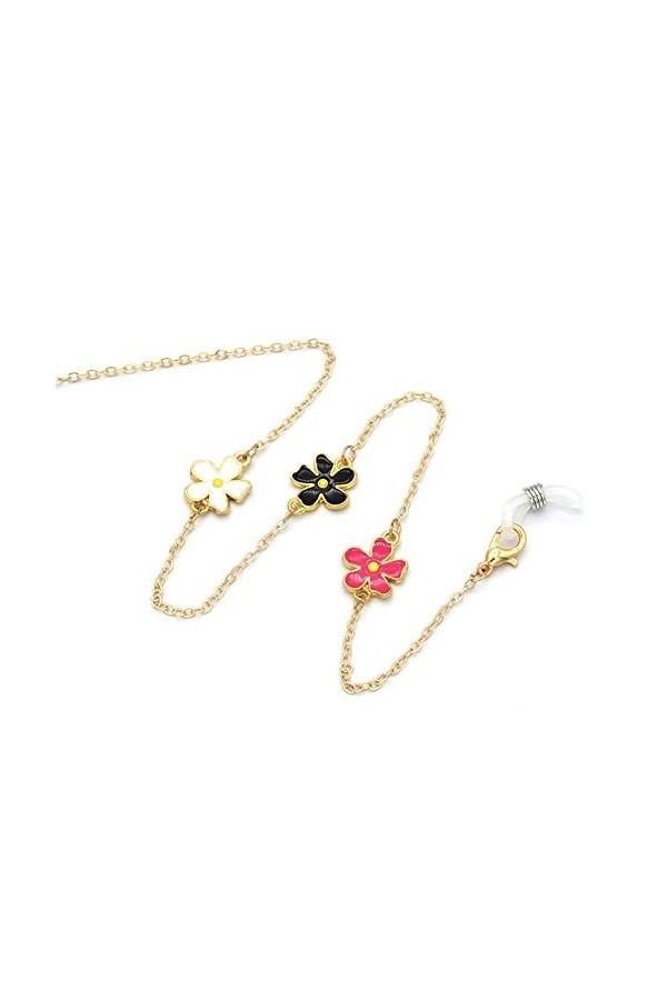 ENLLY Sangle de Lunettes chaînes de Lunettes for Femmes Alliage Accessoire en Forme de Fleur Cordon de Lunettes élégant