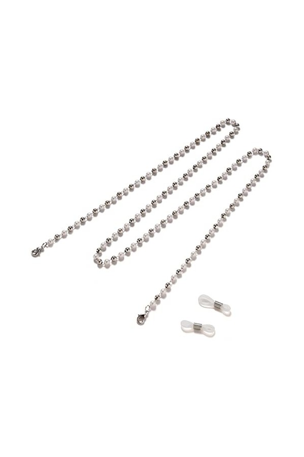 WEPINS Chaînes de Lunettes de Sangle de Lunettes for Femmes Anti-Perdu avec des Clips Cordon de Lunettes élégant Valentines D