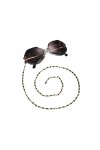 HczIon Chaîne Lunettes 2 Pièces Métal Lunettes Chaîne Licou Col Anti Lunettes Chaîne Cordon Masque Chaîne,C