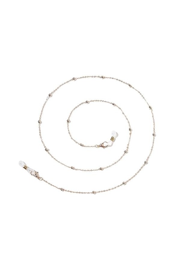 HczIon Chaîne Lunettes 2 Pièces De Masque,Chaîne,Cordon,Chaîne De Lunettes,Collier Anti Perte Ornement,Or