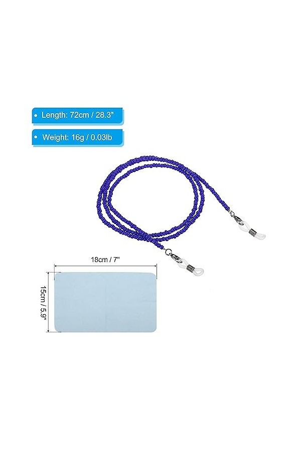 PATIKIL Lot de 2 chaînes de lunettes élégantes pour femme, sangle de lunettes de soleil, support de perles pour la lecture, l