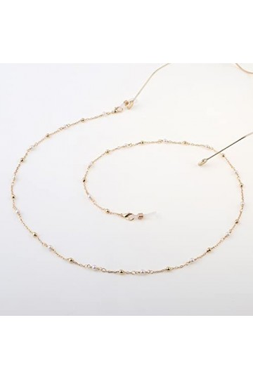 SEJAS Lunettes Chaînes Lunettes Longe for Femmes Perle Métal Perlé Masque Chaînes Mode Lunettes Cordon Convient pour Les Lune