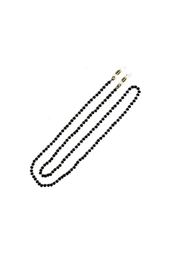 HOOENG Lunettes Longe Chaînes De Lunettes for Femmes Noir Perlé Lunettes De Retenue Élégant Lunettes Cordon Lunettes De Solei