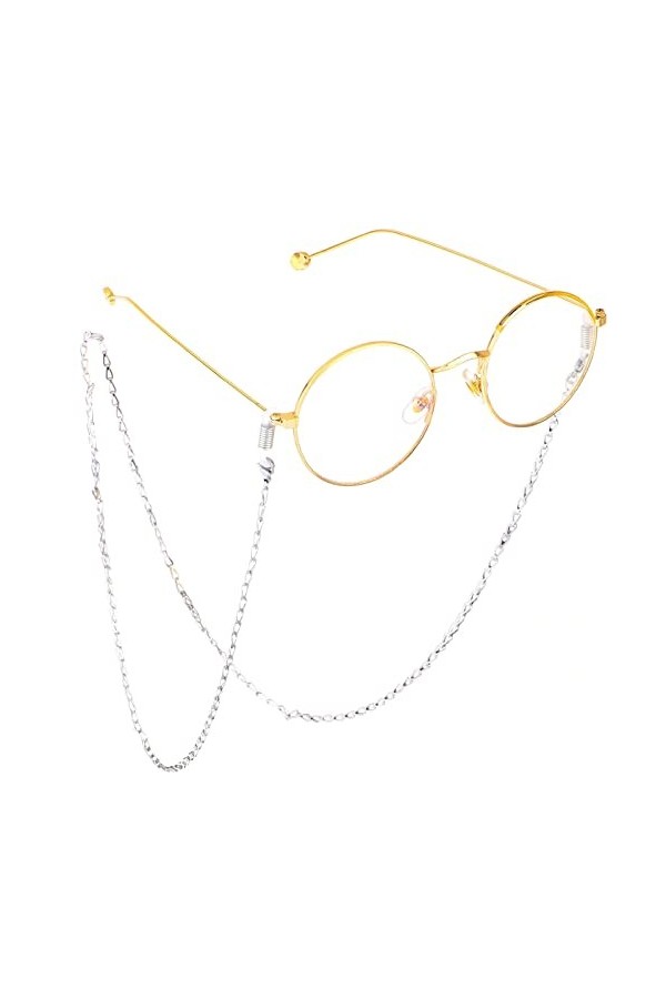 OMNIOF Longe de Lunettes Sangle de Lunettes for Femmes chaînes de Masque en Acier Inoxydable Anti-Perte Cordon de Lunettes él