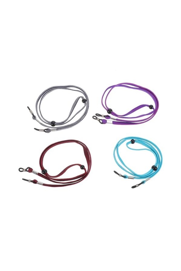 Mikikit 4 Pièces Cordon Dexercice Élastique Support De Couverture De Bouche Lanière De Porte- Soleil Sangle De Chaîne De Lun