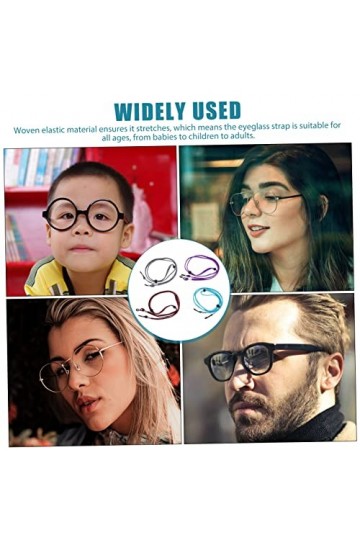 Mikikit 4 Pièces Cordon Dexercice Élastique Support De Couverture De Bouche Lanière De Porte- Soleil Sangle De Chaîne De Lun