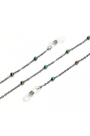 ORLTL chaîne de Lunettes Longe de Lunettes de Sangle de Lunettes for Les Femmes Cordon de Masque de Visage coloré en métal Co