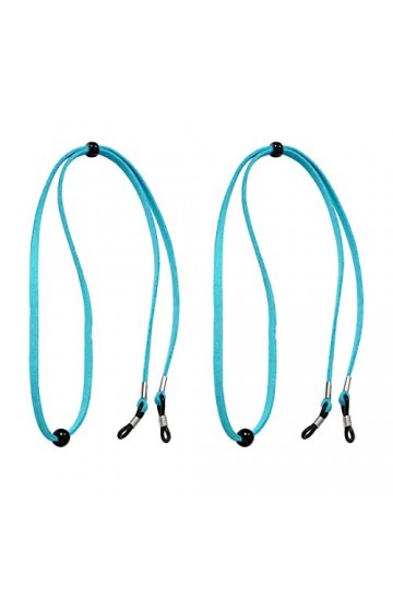 Cozylkx 2 Pièces Chaîne De Lunettes en Tissu Faux Daim 70 Cm/27.56 "léger Anti-dérapant Lunettes Cordon Réglable Lunettes Lan