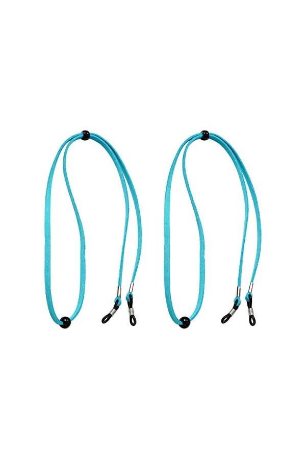 Cozylkx 2 Pièces Chaîne De Lunettes en Tissu Faux Daim 70 Cm/27.56 "léger Anti-dérapant Lunettes Cordon Réglable Lunettes Lan