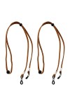 Cozylkx 2 Pièces Chaîne De Lunettes en Tissu Faux Daim 70 Cm/27.56 "léger Anti-dérapant Lunettes Cordon Réglable Lunettes Lan
