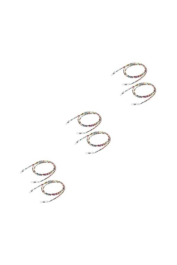 SOIMISS 6 Pcs Lunettes Un Cou Lecture Lunettes De Retenue Cordons Accidentels Titulaires Verre Fait À La Main Mais Chaînes De