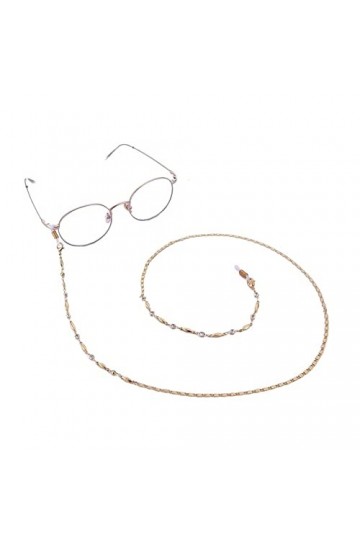 DAVBIR Chaînes de lunettes pour femmes, support de chaîne de lunettes élégant Color : Or, Size : 1 