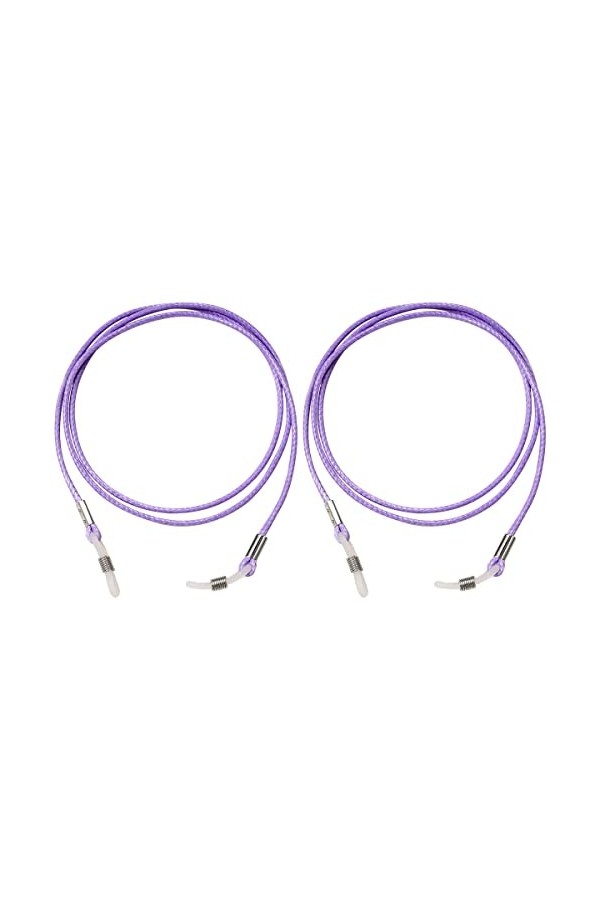 Cozylkx Chaîne De Lunettes en Cordon De Cire De 70 Cm avec Extrémités en Caoutchouc, 2 Pièces Antidérapantes pour Lunettes De