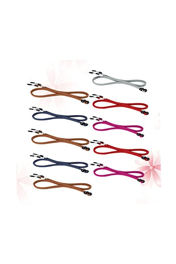 Mikikit 10 Pièces Sangle De Cordon De Lunettes De Soleil Lanière De Cordon De Lunettes Cordon Ajustable Cordons De Lunettes R
