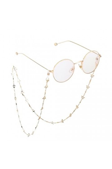 SEJAS Chaînes de Lunettes de Lunettes for Femmes chaînes de Masque de Forme détoile de cuivre Cordon de Lunettes élégant Con