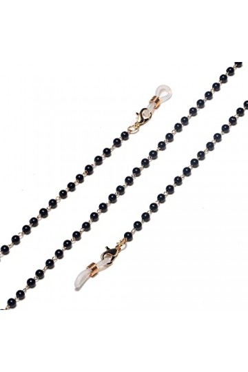 Gyrosphere Chaînes de Lunettes de Sangle for Les Femmes élégante chaîne doeil Porte-chaîne Lunettes Cordon Color : Noir, Si