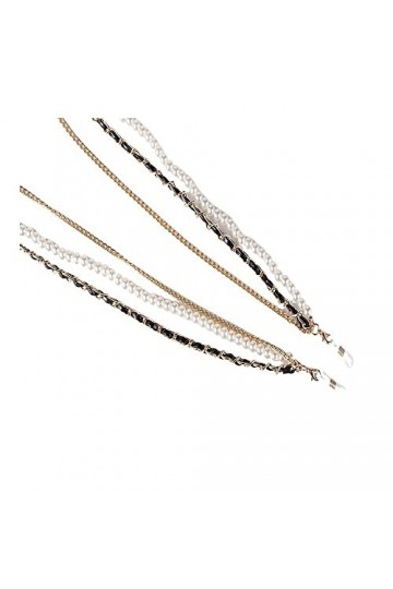 ENLLY Lunettes Sangle Lunettes chaînes for Femmes Anti-Perte Multifonction Triple chaîne Mode Lunettes Cordon Color : Triple