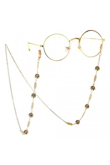 WEPINS Lunettes Chaînes De Lunettes for Femmes Métal Perlé Masque Longe Élégant Lunettes Cordon