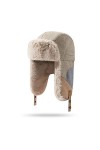 CLAPE Casquette Hiver avec Cache Oreilles Chapka Fausse Fourrure Chapeau de Trappeur Classique Ushanka Hat Chapeau de Chasse 