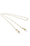 WEPINS Chaînes Lunettes Longe for Femmes Simple Perle Anti-Perte Élégant Lunettes Cordon Valentines Day Decor Color : Argent