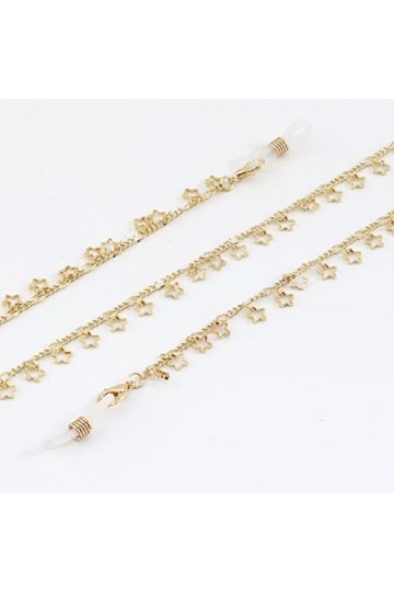 HIJAN Lanière de lunettes chaînes de lunettes for femmes, pendentif étoile en cuivre, chaînes de masque, retenue de lunettes 