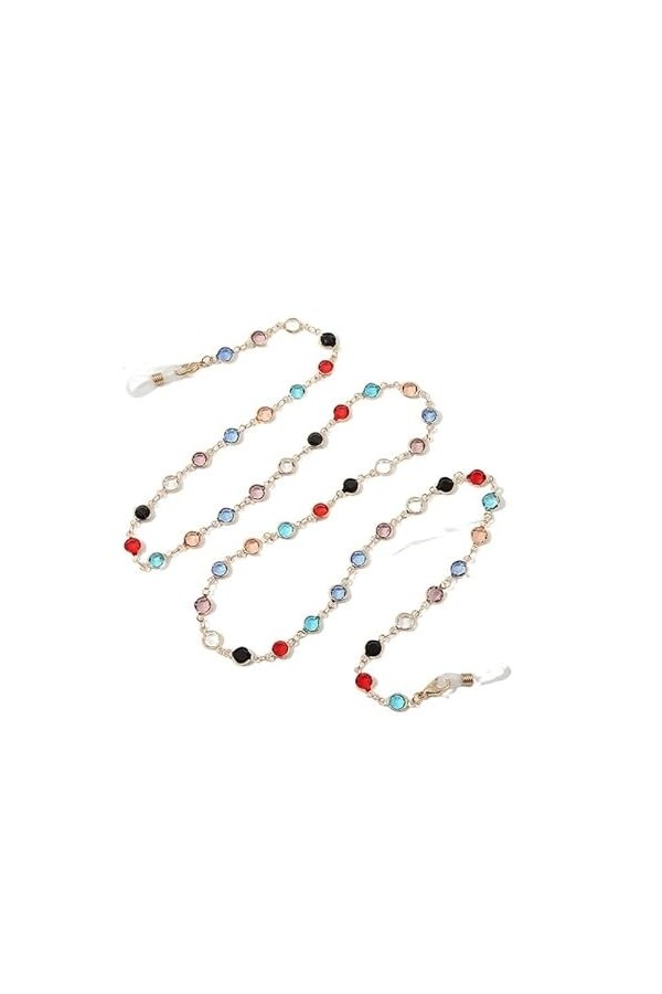 KEMUDO Chaînes sangle de lunettes for femmes anti-dérapant métal masque facial longe élégant oeil chaîne chaîne porte-lunette