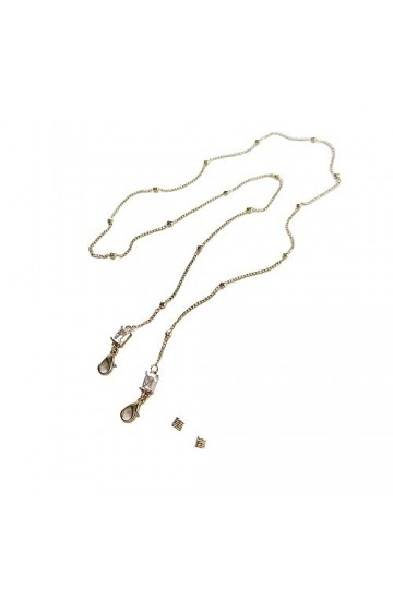 DAVBIR Chaînes de lunettes à lanière pour femmes, chaîne de cou en cuivre avec diamant en verre, retenue de lunettes élégante