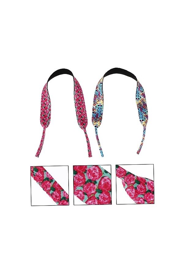 UKCOCO 2 Pièces Chaîne Lunettes De Soleil De Sport Corde De Fixation Lanière Lunettes De Soleil Cordes De Lunettes Bande De F