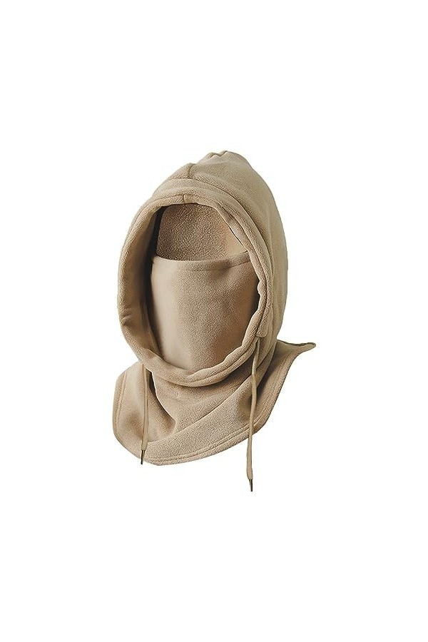 NLAND Cagoule Chaude Femme Hiver Balaclava Cyclisme Coupe-Vent Polaire Cache-Cou Outdoor Ski Chapeau Beige 