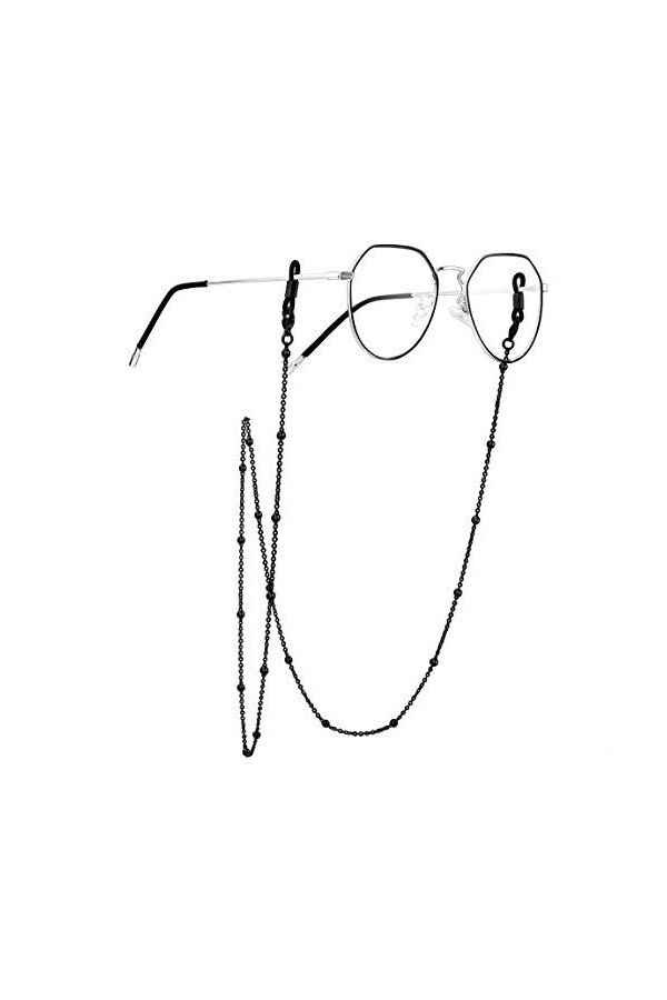 Chaîne de Lunettes Femme-Lunettes en Chaîne Cordon Pour Lunettes - Acier Inoxydable Chaîne Maille Boule 3.5 mm Gourmette pour