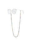 KELITCH Femmes Lunettes De Soleil Chaînes Collier Masque Collier Lunettes De Perles Chaînes Boho Lunettes De Soleil Collier C