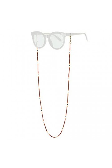 KELITCH Masque Chaînes Collier Chaînes Lunettes De Soleil Pour Femmes Lunettes Chaînes En Perles Lunettes Cordons Retenue Tit