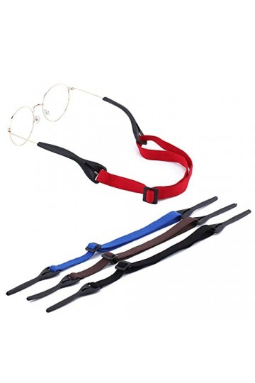 4 Pièces Cordon Lunettes, Lunettes de Soleil avec Corde en Cuir, Cordon Lunettes Femme, Sangles de Lunettes, Sangle de retenu