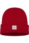 ATNKE Tricot Bonnet Chapeaux Extensible Doux Chaud Quotidien Hiver Menotté Casquette Crâne Cadeaux pour Hommes et Femmes/Red