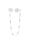 C·QUAN CHI Lunettes de vue multicolores avec perles Collier chaîne Lunettes Collier chaîne Chaîne Lunettes décoratives Chaîne